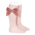 CALCETINES ALTOS CONDOR PUNTO LISO CON LAZO DE TERCIOPELO