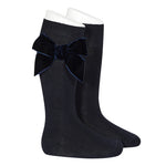 CALCETINES ALTOS CONDOR PUNTO LISO CON LAZO DE TERCIOPELO