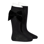 CALCETINES ALTOS CONDOR PUNTO LISO CON LAZO DE TERCIOPELO