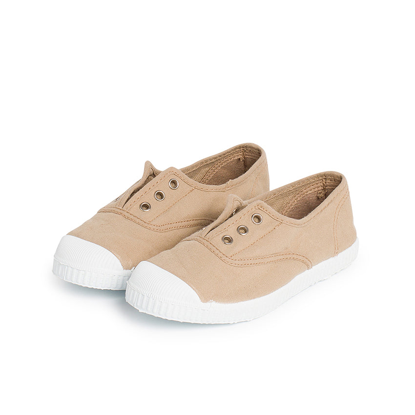 ZAPATILLAS LONA PUNTA GOMA SIN CORDONES – Bambitas